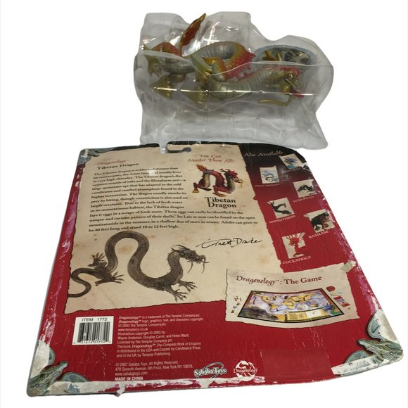 TIBETAN DRAGON Dragonology Series Figure Sababa Toys 8" inch Red Jointed VHTF - Picture 10 of 12